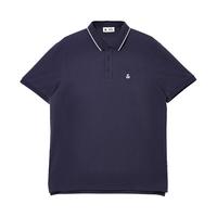 杰克·琼斯(JACK&JONES)25年polo衫男夏季无忧搭撞色罗纹翻领商务刺绣logo男士短袖POLO衫 深兰色E38 XL
