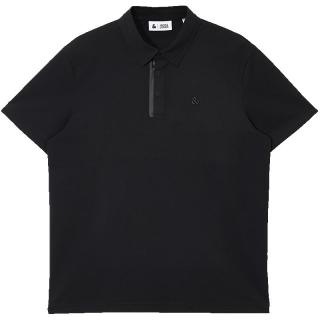杰克·琼斯（JACK&JONES）25年男装POLO衫男士速干吸湿透气夏季翻领T恤短袖polo衫珠地面料 E40黑色 常规 L