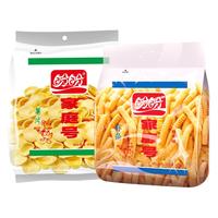 盼盼 家庭号薯片虾条网红办公室解馋小吃休闲老式零食品大礼包批发