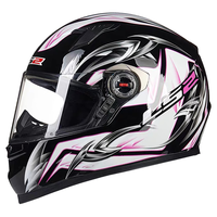 LS2 FF358 摩托车头盔 全盔 黑色 XXXL码