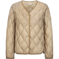 波司登 2024秋季女短款基础轻暖纯色轻盈保暖棒球领羽绒服B40131012 金棕色7564 175/96A