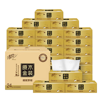 Breeze 清风 原木纯品金装系列 金龙 抽纸 3层*100抽*24包(190*132mm)
