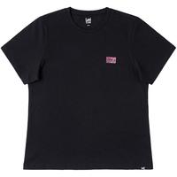 Lee25早春标准版圆领小Logo印花女短袖T恤休闲LWT0098644LE 黑色 XS