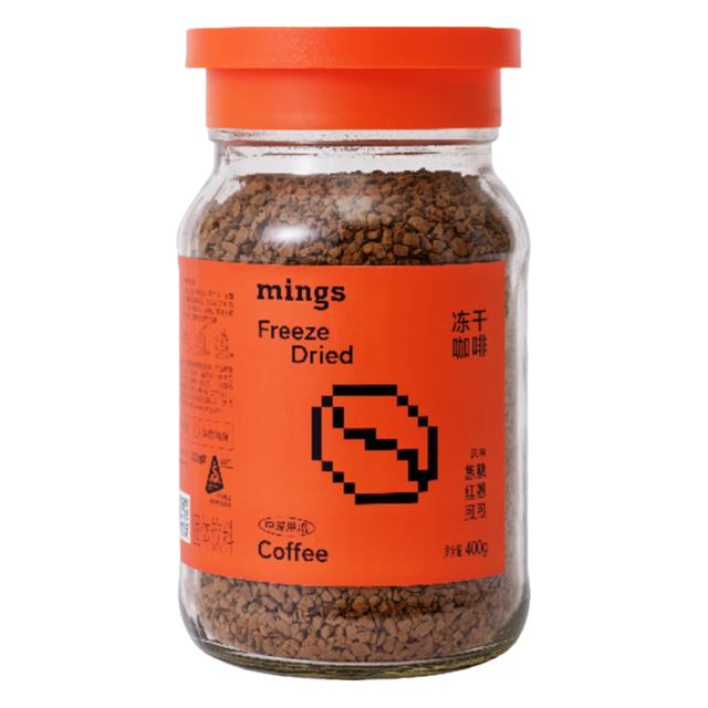 铭氏 冻干速溶黑咖啡无蔗糖运动燃减经典中深烘焙400g 中深黑咖啡400g