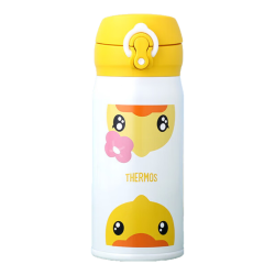 THERMOS 膳魔师 不锈钢保温保冷水杯男女卡通弹盖杯 大黄鸭 350ml