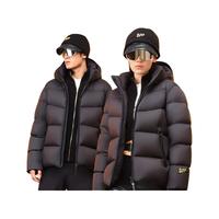 高梵 黑金鹅绒服机能4.0五格羽绒服2024年男女同款中长款冬装外套 高定骑士黑 XL