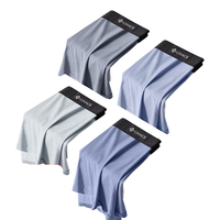 洁丽雅4条装男士内裤冰丝透气宽松大码裤衩运动内裤四角短裤男士内裤男 【4条装】烟灰+蓝紫+蓝灰+淡紫 XXL【130斤-150斤】