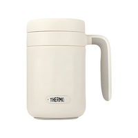 膳魔师（THERMOS）保温杯不锈钢水杯咖啡杯泡茶杯大容量把手杯生日礼物TCMN-600S 灰色【316L不锈钢】 600ml