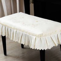 一朵 秀色蔷薇钢琴巾 双人琴凳罩 长78宽38厘米 贡缎面料