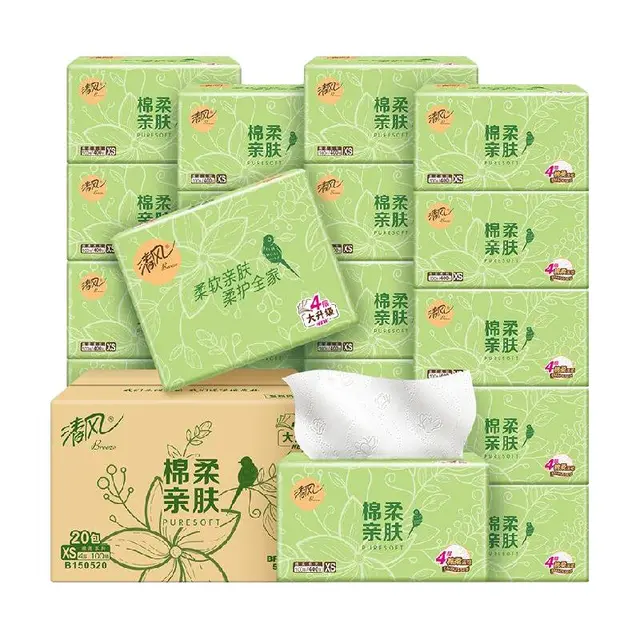 Breeze 清风 绿花系列 抽纸