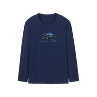 拓路者 Pioneer Camp【100%棉】春款纯棉圆领男式户外体恤衫长袖内搭套头衫运动T