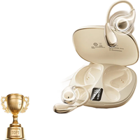 联想（lenovo）蓝牙耳机挂耳式运动音乐无线耳机蓝牙5.4数显开放式骨传导概念适用苹果华为小米手机TA320月岩白 【|数显|定向传音】月岩白