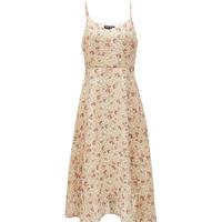 VEROMODA清新森系收腰显瘦蓝色吊带连衣裙女 C13浅卡其色-追单2 S