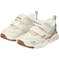 基诺浦儿童棉鞋冬季加绒加厚1-5岁男女童鞋秋冬款学步鞋GY1513 象牙白/棕色/绿色 24 150mm 适合脚长146-155mm