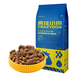 疯狂小狗 疯狂的小狗 中大型犬全阶段牛肉双拼狗粮 15kg