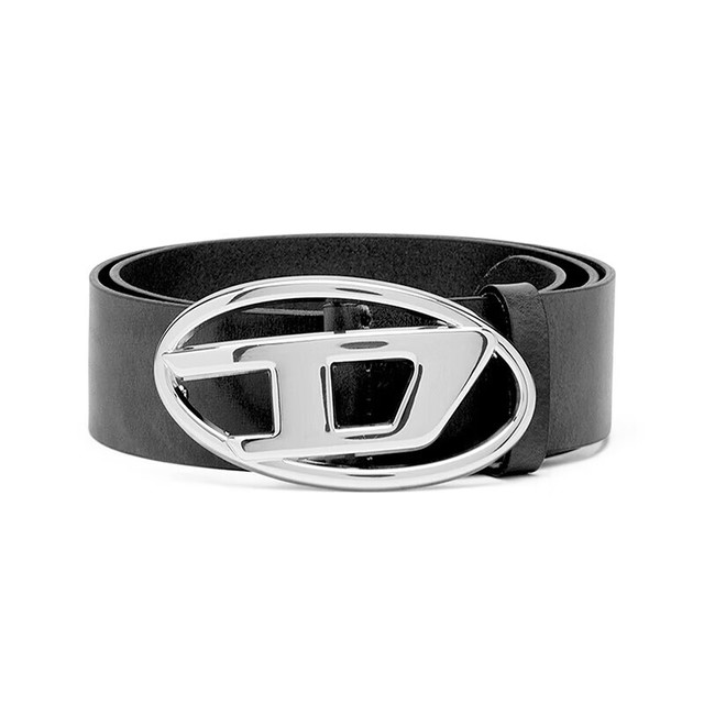 DIESEL 迪赛 男女同款经典LOGO腰带X08727 PR666 H6528黑色  100cm