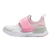 李宁 LI-NING童鞋儿童运动鞋男女小童24年春款耐磨减震一脚蹬休闲鞋YKNU040 标准白/樱花粉/甜杏粉-4 26码