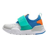 李宁 LI-NING童鞋儿童运动鞋男女小童24年春款耐磨减震一脚蹬休闲鞋YKNU040 标准白/星际蓝/鹦鹉绿-5 31码