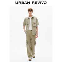  URBAN REVIVO 大口袋 男士工装裤  卡其绿 29
