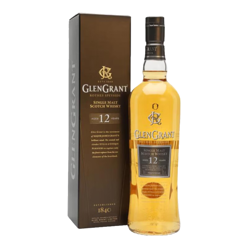 格兰冠（Glen Grant）苏格兰 单一麦芽威士忌酒 斯佩塞产区 洋酒 原瓶 格兰冠12年750ml