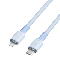 罗马仕苹果数据线Type-c充电线PD快充20W充电器液态硅胶线适用iPhone14/13ProMax/12/11车载手机 蓝