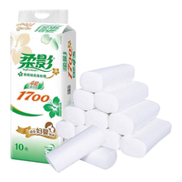 心相印柔影无芯卷纸 家用卷纸四层加厚卫生纸厕纸卷筒纸母婴适用 柔影（170克x10卷）