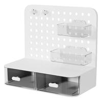 金隆兴 洞洞板桌面收纳盒办公室多功能抽屉式整理架简约书桌置物架 洞洞板收纳盒