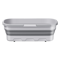  家杰优品 大容量 折叠水桶 轮子  【搭配品】折叠水桶 【可折叠拖把桶】45cm