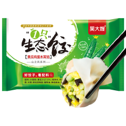 吴大嫂 “1只”素味饺 黄瓜鸡蛋木耳馅 800g