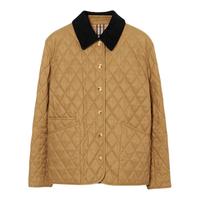 BURBERRY 女装 巴恩风灯芯绒衣领绗缝黄金甲外套