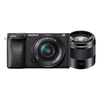 SONY 索尼 Alpha 6400L APS-C画幅 微单相机 黑色 E PZ 16-50mm F3.5 OSS 变焦镜头+E 50mm F1.8 OSS 定焦镜头 双头套机