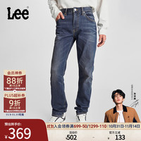 Lee 舒适锥形磨毛中蓝色显瘦男保暖牛仔裤休闲潮流 中蓝色 31