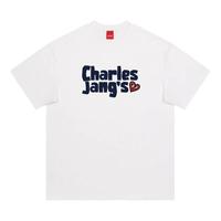 CHARLES JANG'S HAPPY HEART/查尔斯桃心 纯棉 男士短袖T恤 白色,黑色,浅卡其,藏青 S,M,L,XL,2XL