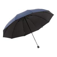 天堂伞雨伞超大号全钢十骨三人折叠伞黑胶晴雨伞官方旗舰店正品