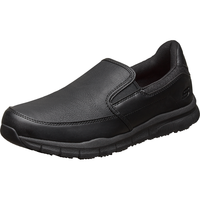 SKECHERS 斯凯奇 WORK系列 男士休闲皮鞋 77157 黑色 39