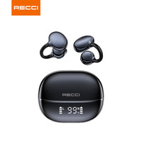锐思 Recci 蓝牙耳机夹耳长续航 HIFI无损音质高清通话无线耳机通用 REP-W89宝石蓝