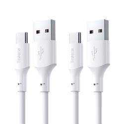 倍思 超级快充100W/66W Type-C数据线  Type-C USB-A 100W PVC 6A 两条装
