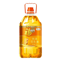 福临门 优选花生油 压榨一级 4L食用油2桶