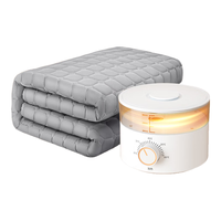 美清雅2025水暖电热毯水暖毯单双人水循环电褥子双温双控水暖毯床垫 圆透明旋钮款【0.9*1.8m高档毯】