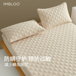 imbloo 抗菌防螨床笠罩单件席梦思床垫保护套大豆夹棉A类秋冬季