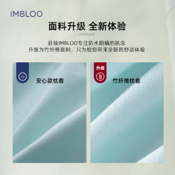 imbloo 母婴A类儿童防螨枕套防口水枕巾竹棉枕头套保护枕芯内胆套