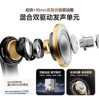 EarFun AirPro4+ 圈铁主动降噪 LDAC高保真音质 无线蓝牙耳机