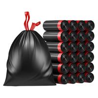 恒澍抽绳式垃圾袋家用厨房钢袋加厚手提式办公室垃圾收口塑料袋 新品清香型-颜色随机