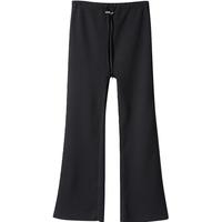 英氏喇叭裤秋冬款裤子瑜伽微喇裤修身显瘦 黑色系带【加绒款-蚕丝羊绒裤 卡码拍大】 XXL【体重150-170斤】