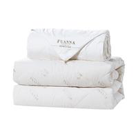 FUANNA 富安娜 蚕丝被子母二合一春秋被子澳洲羊毛被双人保暖四季通用被芯