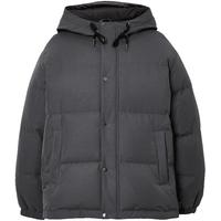杰克·琼斯(JACK&JONES)男装25年秋冬季短款羽绒服男士连帽宽松刺绣潮流鸭绒夹克外套 E11卡其色 M (175)