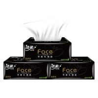 C&S 洁柔 黑Face抽纸3层110抽24包纸巾抽卫生纸餐巾纸擦手纸面巾纸整箱装 24包整箱