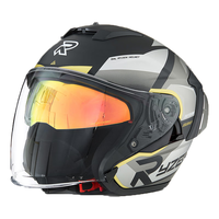 RSV摩托车头盔四分之三头盔男四季通用头盔夏季女3C认证3/4头盔双镜 蚀痕-黑金(升级版双镜片) 3XL (62-63CM)