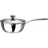 霜山不锈钢雪平锅无涂层日式小奶锅辅食锅家用一人食泡面锅汤锅 【雪平锅】含锅盖-内口径 20cm