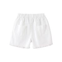 小马宝莉女童休闲短裤2025夏中大童女孩时尚热裤儿童洋气时髦短裤外穿 白色 130